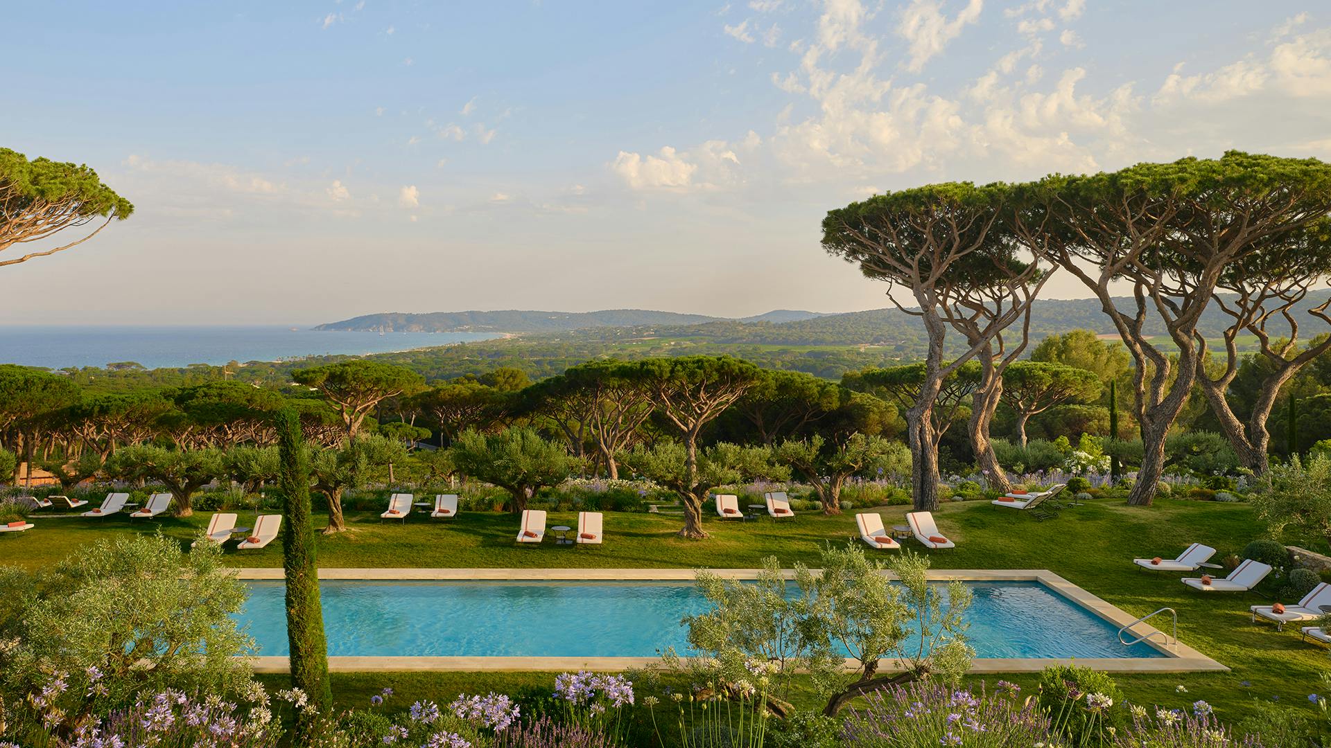Chateau de La Messardiere, Hotel 5 étoiles, vue Pampelonne