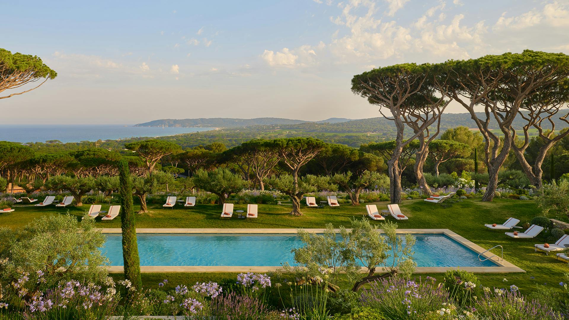 Chateau de La Messardiere, Hotel 5 étoiles, vue Pampelonne